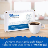 20 Count Sugar-Free Vanilla Packets for Coffee & Drinks, 15mL, 58Peaks