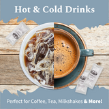 58Peaks Vanilla Coffee Syrup Packets for Travel & On-the-Go Coffee | 15mL TSA-Approved Single Serve Flavor Packets | No Mess Coffee Flavor Syrup | 50 Count