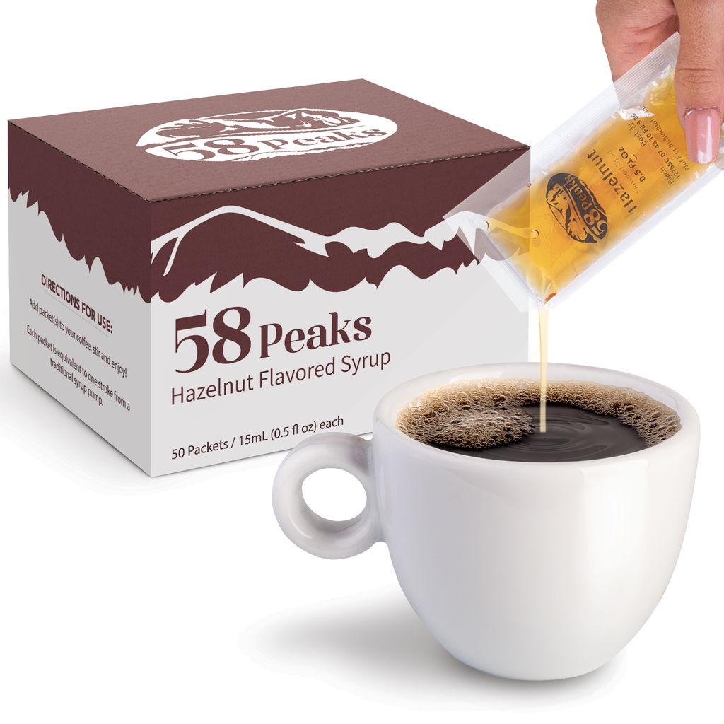 エルピュア  5ml×30包 50 Count Hazelnut Syrup Packets for Coffee & Drinks, To-Go Single