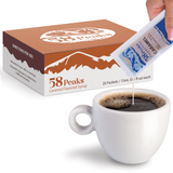 20 Count Caramel Syrup Packets for Coffee & Drinks, To-Go Single Serve Flavoring, 15mL, 58Peaks
