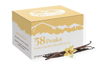50 Count French Vanilla Syrup Packets for Coffee & Drinks, To-Go Single Serve Flavoring, 15mL, 58Peaks