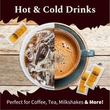 20 Count Hazelnut Syrup Packets for Coffee & Drinks, To-Go Single Serve Flavoring, 15mL, 58Peaks