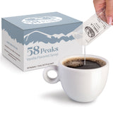 58Peaks Vanilla Coffee Syrup Packets for Travel & On-the-Go Coffee | 15mL TSA-Approved Single Serve Flavor Packets | No Mess Coffee Flavor Syrup | 50 Count