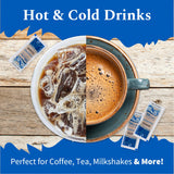 50 Count Sugar-Free Caramel Syrup Packets for Coffee & Drinks, To-Go Single Serve, 15mL, 58Peaks