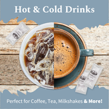 20 Count Vanilla Syrup Packets for Coffee & Drinks, To-Go Single Serve Flavoring, 15mL, 58Peaks
