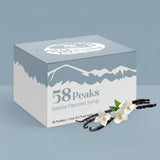 58Peaks Vanilla Coffee Syrup Packets for Travel & On-the-Go Coffee | 15mL TSA-Approved Single Serve Flavor Packets | No Mess Coffee Flavor Syrup | 50 Count