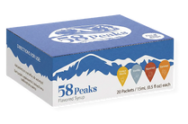 20 Count Variety Flavored Syrup Packets Vanilla Caramel French Vanilla Hazelnut for Coffee & Drinks, 15mL, 58Peaks